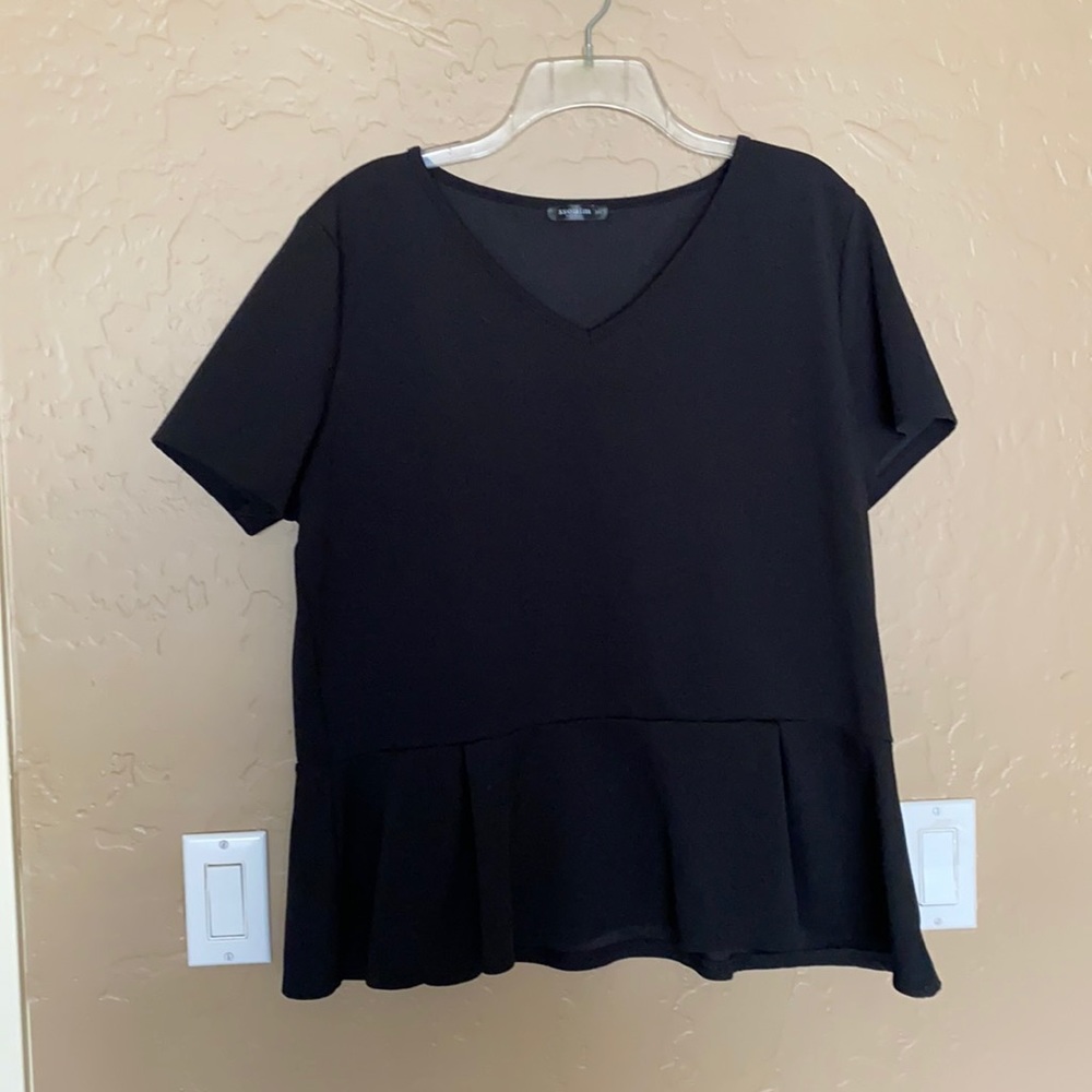 Peplum black top